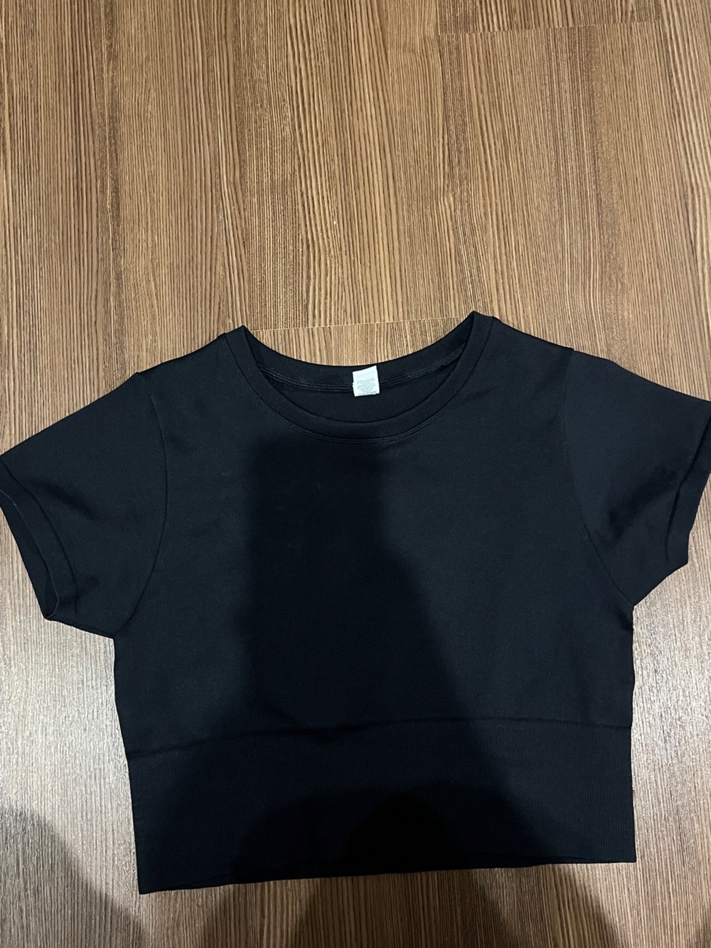 aerie Black Crop Tee